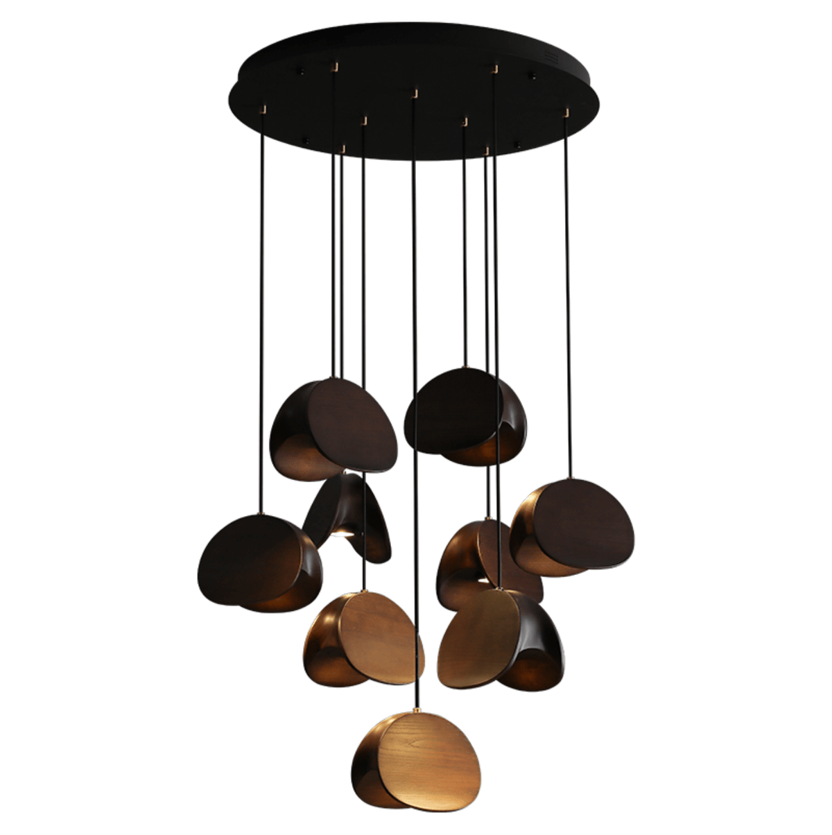 Orbit Fold Wood Pendant Light – Modern Nordic LED Hanging Lamp for Dining and Kitchen