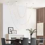 Riviere Glass Chain Chandelier – Modern Linear LED Pendant Light