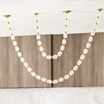Riviere Glass Chain Chandelier – Modern Linear LED Pendant Light