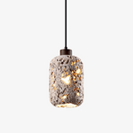 Cava Volcanic Stone Pendant Light — Sculptural Travertine Hanging Lamp
