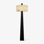 Origami Pleat Alabaster Floor Lamp – Modern Sculptural Lighting