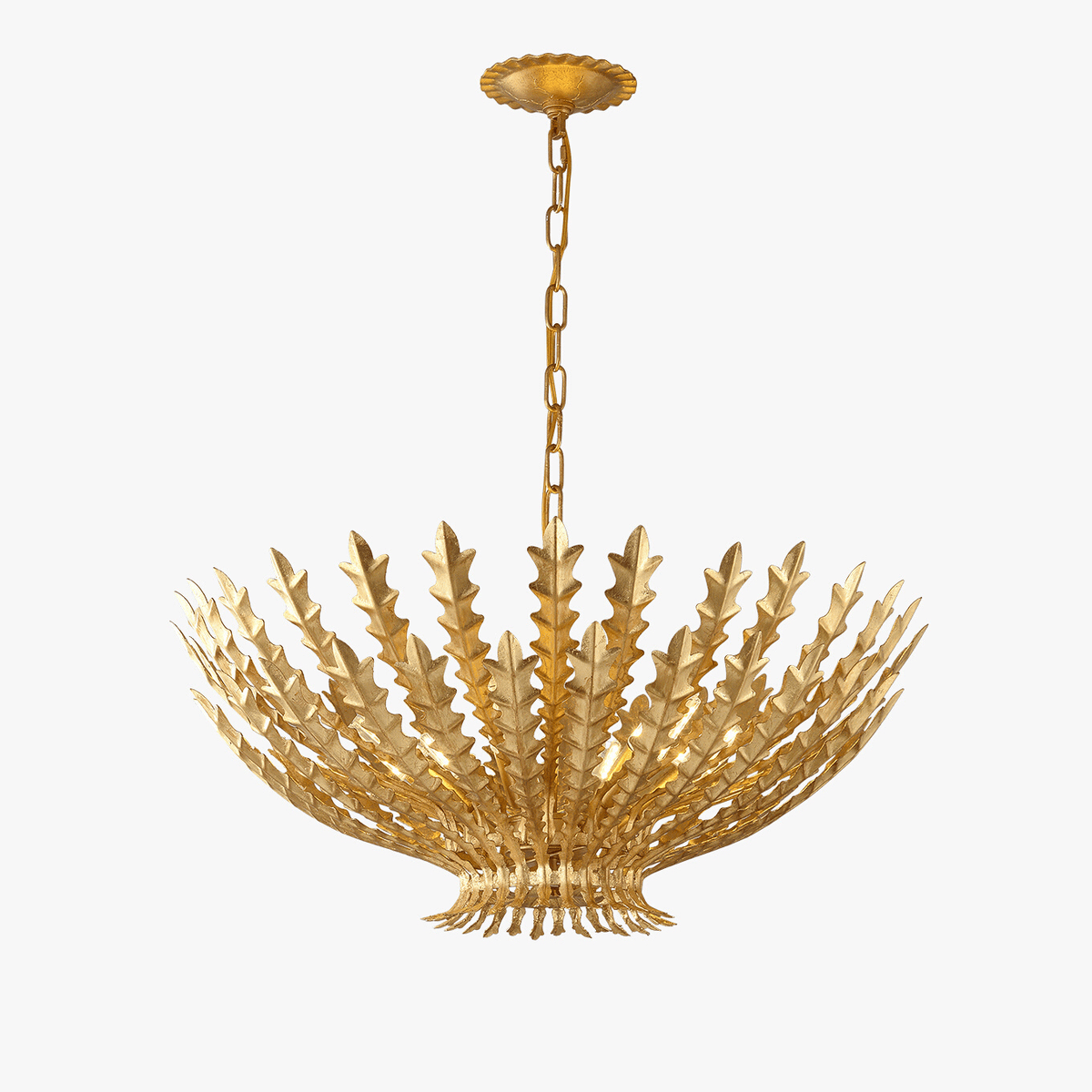 Gilded Acanthus Leaf Chandelier for Grand Interiors