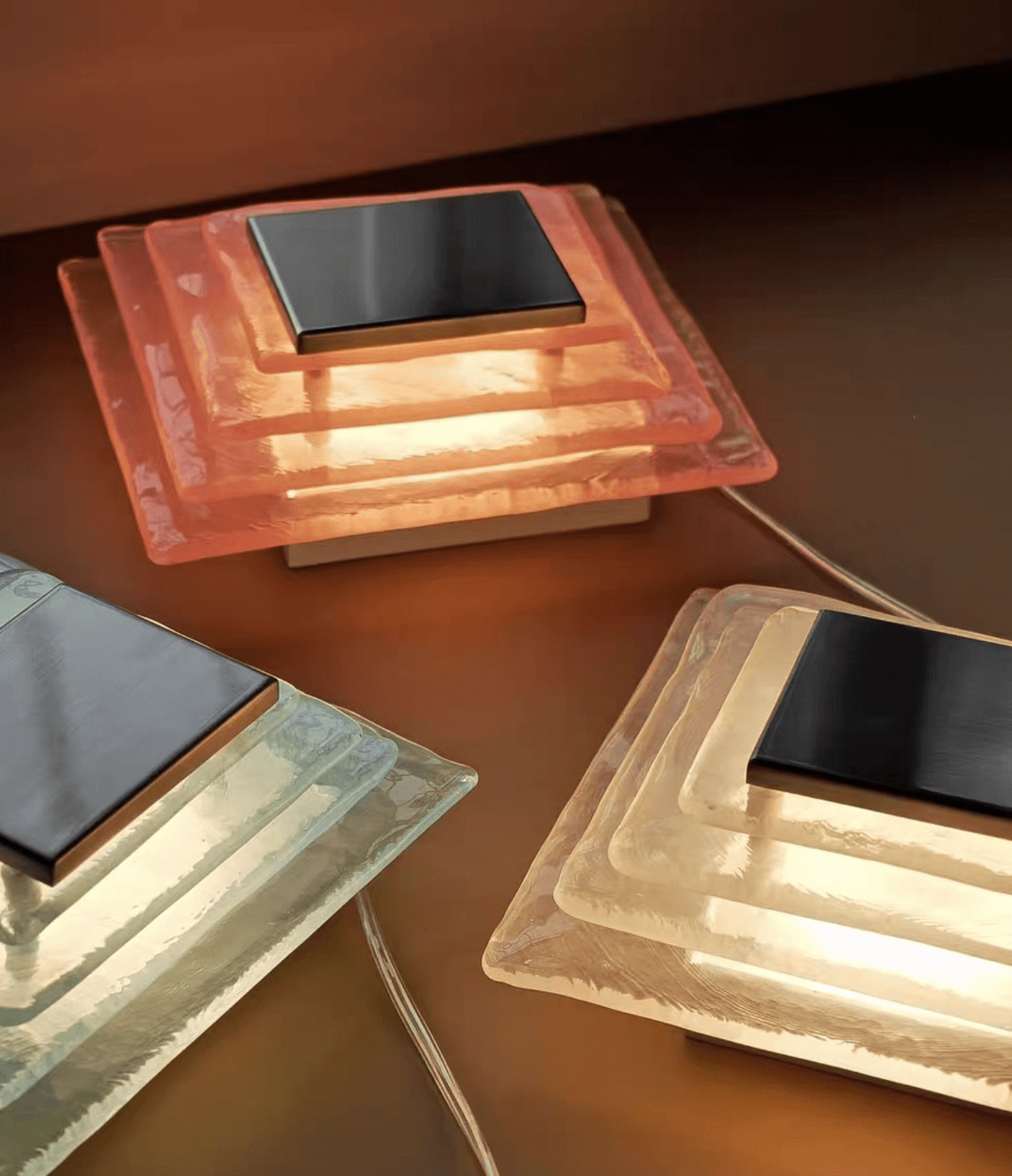 Aqua Cascade Wall Sconce – Handcrafted Textured Glass LED Light