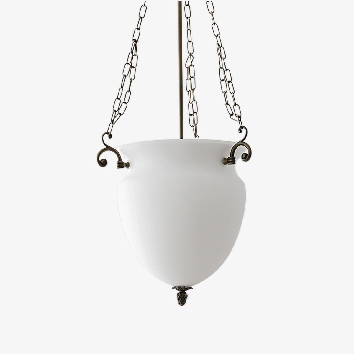 Regents Urn Glass Chain Chandelier in Antique Gold