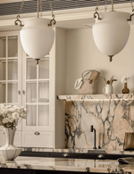 Regents Urn Glass Chain Chandelier in Antique Gold