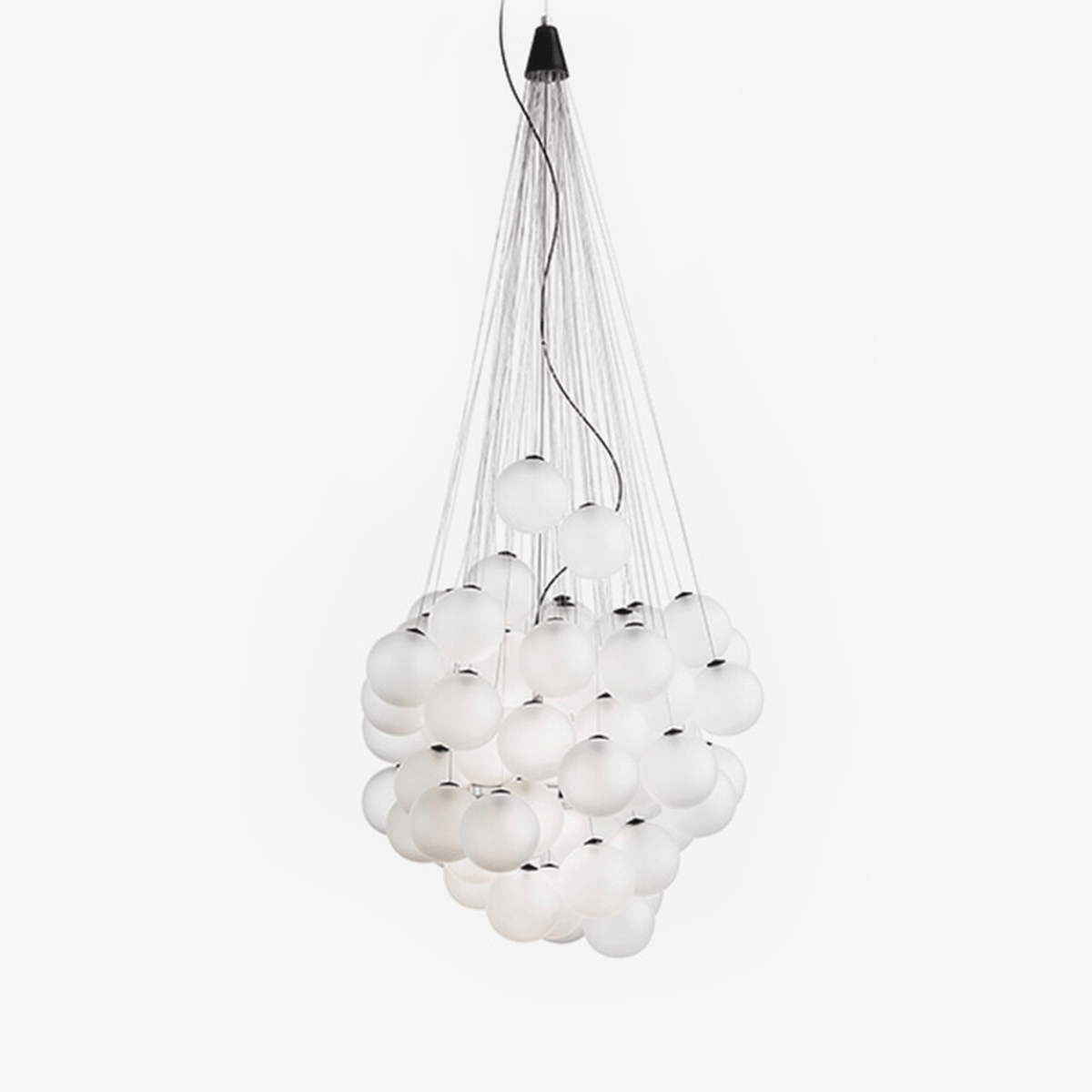 Cumulus Cascade Chandelier — Modern Glass Sphere Pendant Light