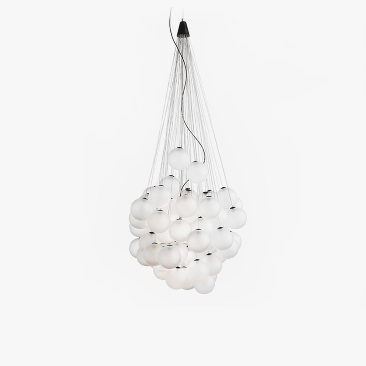 Cumulus Cascade Chandelier — Modern Glass Sphere Pendant Light