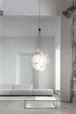Cumulus Cascade Chandelier — Modern Glass Sphere Pendant Light