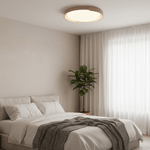 Orbital Edge Flush Mount Ceiling Light in Yellow Travertine