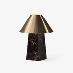 Conic Marble Table Lamp with Brass Shade for Modern Interiors