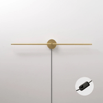 Linear LED Plug-In Wall Sconce with Metal Body and Warm Glow
