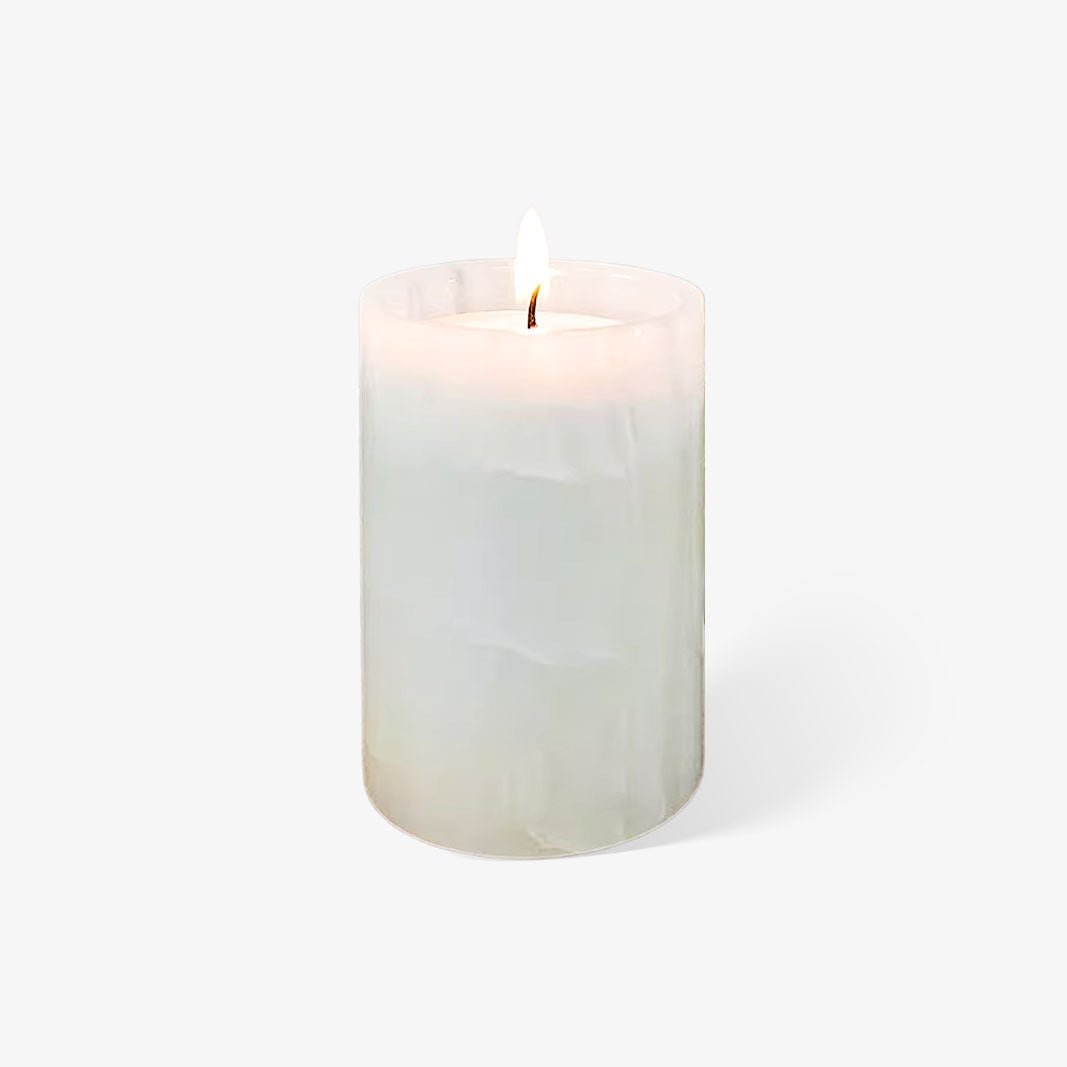 Lumière de Jade Onyx Marble Candle Holder – Minimalist Tabletop Glow