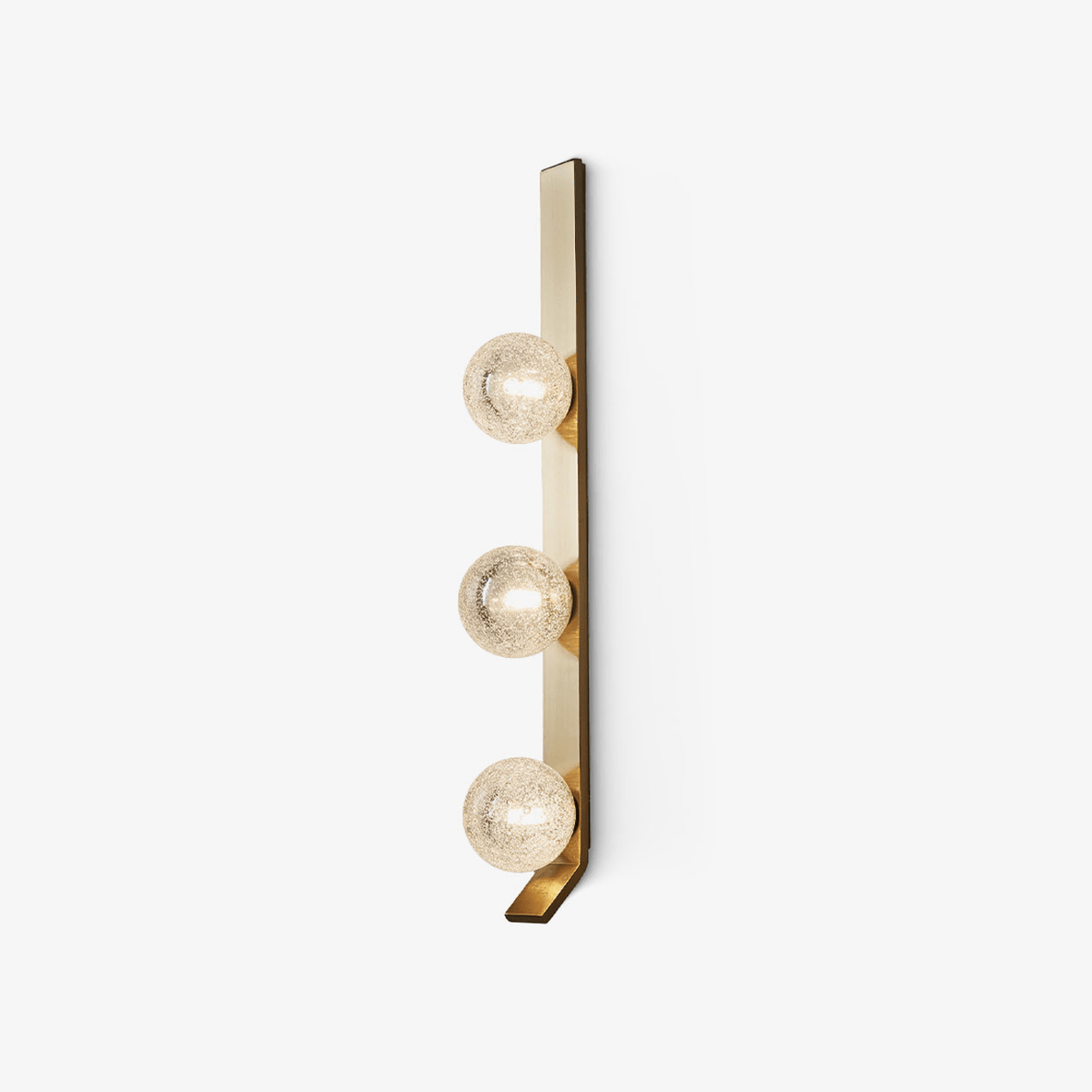 Vertical Balls Bar Wall Sconce in Gold with Clear Glass Globes