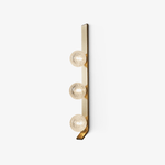 Vertical Balls Bar Wall Sconce in Gold with Clear Glass Globes