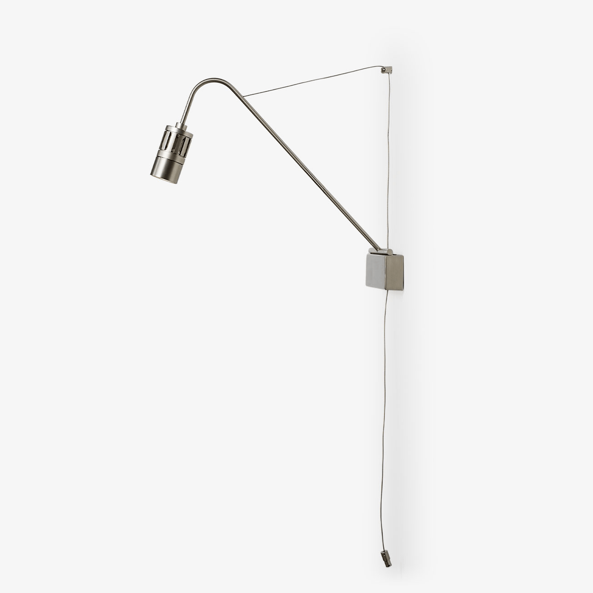 Adjustable Wall Sconce with Integrated LED for Reading and Ambient Light
