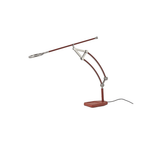 Sculptural Articulated LED Wall Lamp in Nickel with Leather Accent