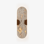Arvyn Wall Sconce in Natural Travertine with Walnut Accents