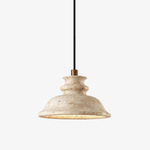 Noralin Travertine Pendant Light – Hand-Carved Natural Stone Lamp