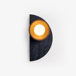 Orymir Wall Sconce with Black Travertine and Walnut