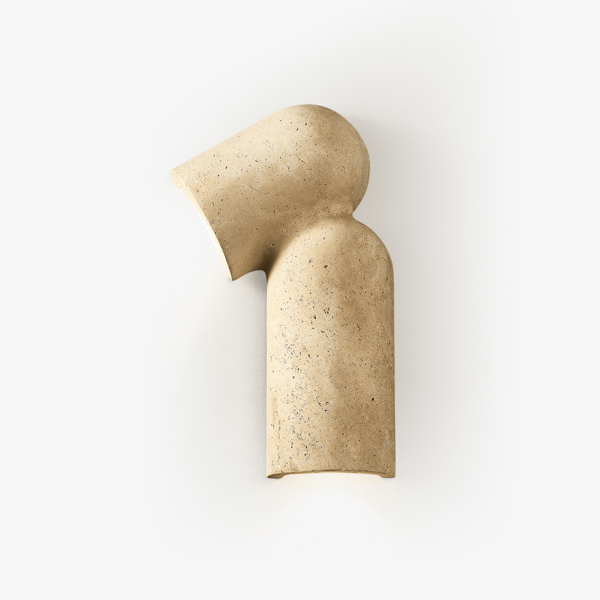 Selvian Sculptural Travertine Wall Sconce for Modern Interiors