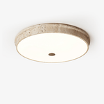 Talverra Travertine Flush Mount Ceiling Light, Modern Stone LED Lamp
