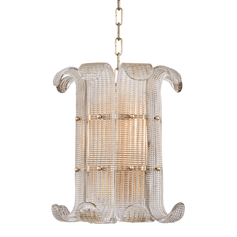 Brasher Small Chandelier — Modern Glass Pendant Light for Dining Room & Entryway