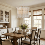 Brasher Modern Glass Chandelier in Champagne Gold for Dining Room