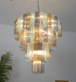 Lustrava Prism Chandelier – Handcrafted Murano Glass Pendant Light