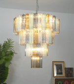 Lustrava Prism Chandelier – Handcrafted Murano Glass Pendant Light