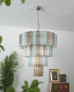Lustrava Prism Chandelier – Handcrafted Murano Glass Pendant Light