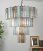 Lustrava Prism Chandelier – Handcrafted Murano Glass Pendant Light