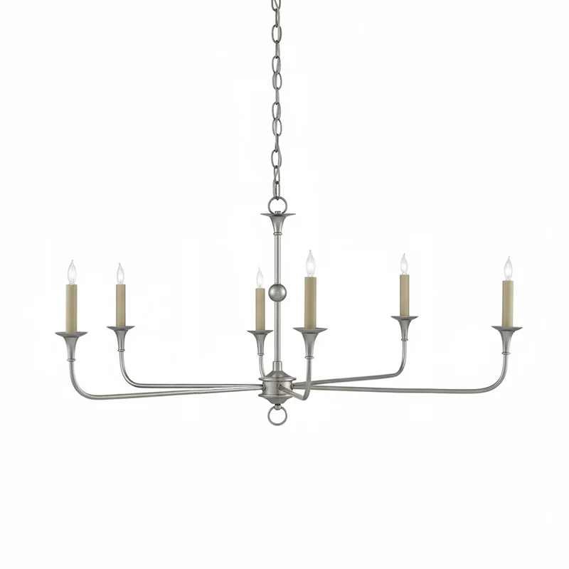 Elara Candle Chandelier – Modern Brass Candelabra Chandelier for Dining Room