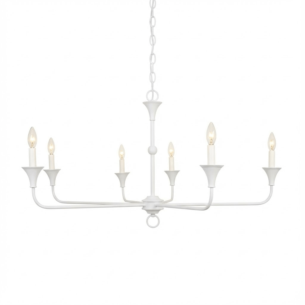 Elara Candle Chandelier – Modern Brass Candelabra Chandelier for Dining Room