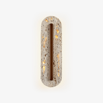Aerin Lumaslot Wall Sconce in Natural Travertine with Warm LED Glow