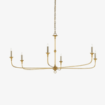 Elara Candle Chandelier – Modern Brass Candelabra Chandelier for Dining Room