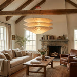 Kazu Cone Silk Pendant Light – Sculptural Mulberry Silk Hanging Lamp for Dining & Living Spaces