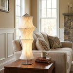 Silvara Cocoon Table Lamp – Mulberry Silk Shade, Modern Bedside Light