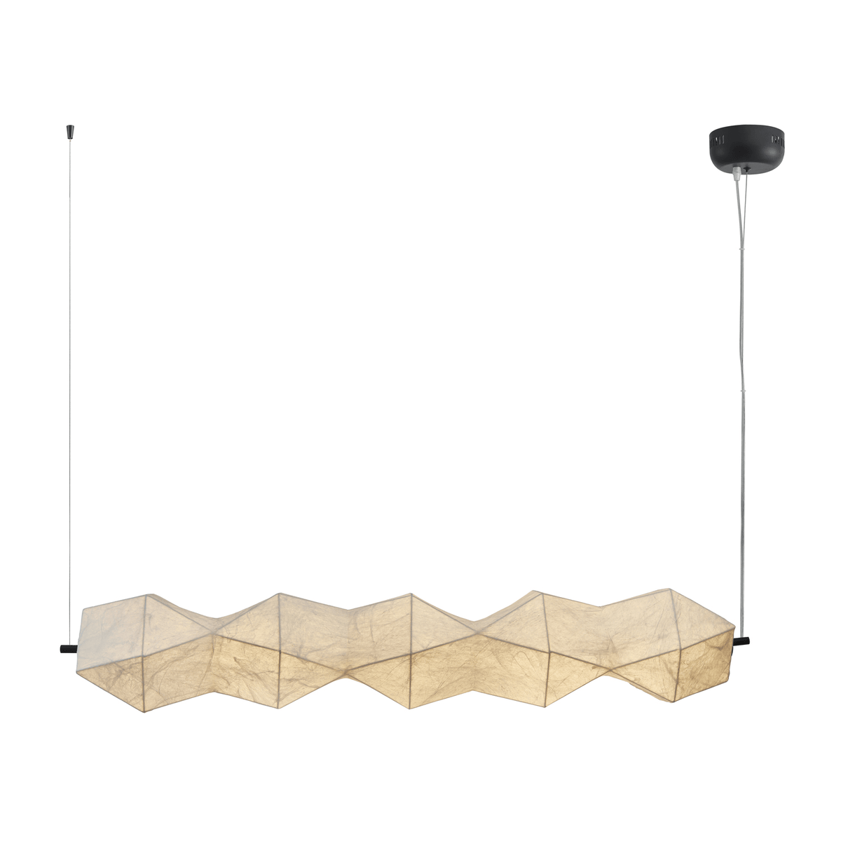 Silvara Fold Linear Pendant Light — Mulberry Silk Sculptural Chandelier