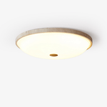 Solara Disc Travertine LED Flush Mount Ceiling Light