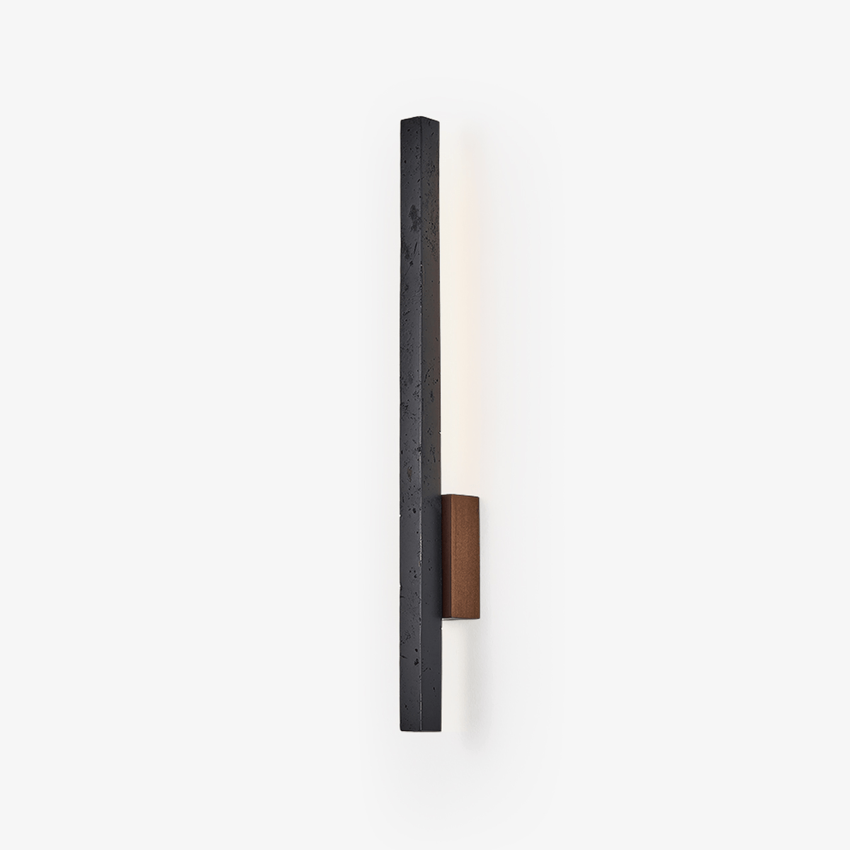 Linaris LED Wall Sconce in Black Travertine and Walnut Wood