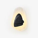 Lava Veil Wall Sconce in Black Travertine with LED