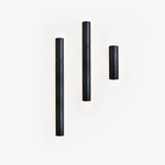 Kaedran Black Travertine LED Wall Sconce with Halo Backlighting
