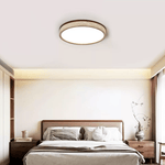 Travertine Halo Round LED Ceiling Light in Natural Stone