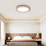 Travertine Halo Round LED Ceiling Light in Natural Stone