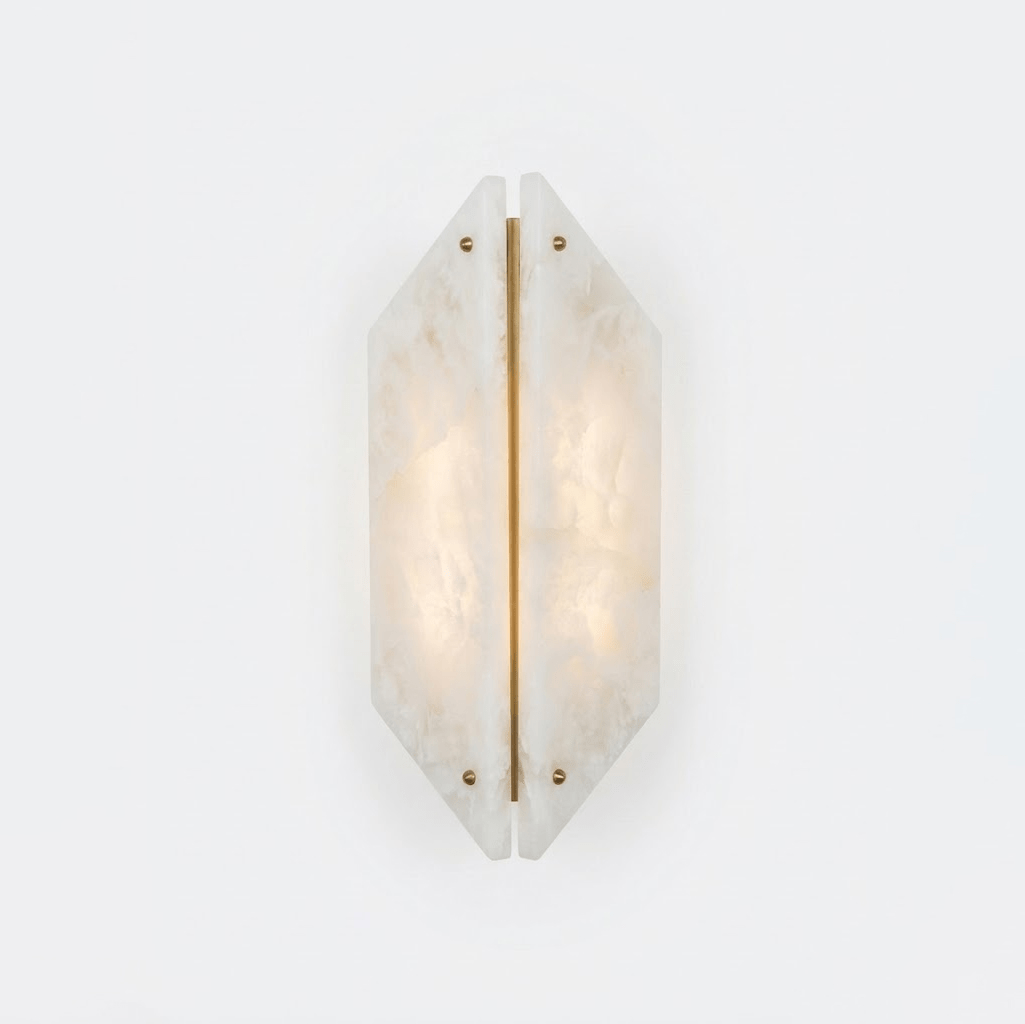 Onyxa Crest Alabaster Wall Sconce – Modern LED Wall Light for Bedroom & Living Room
