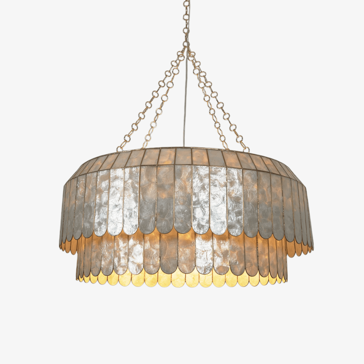 Capiz Aurelia Chandelier – Natural Shell Pendant Light for Dining & Living Spaces
