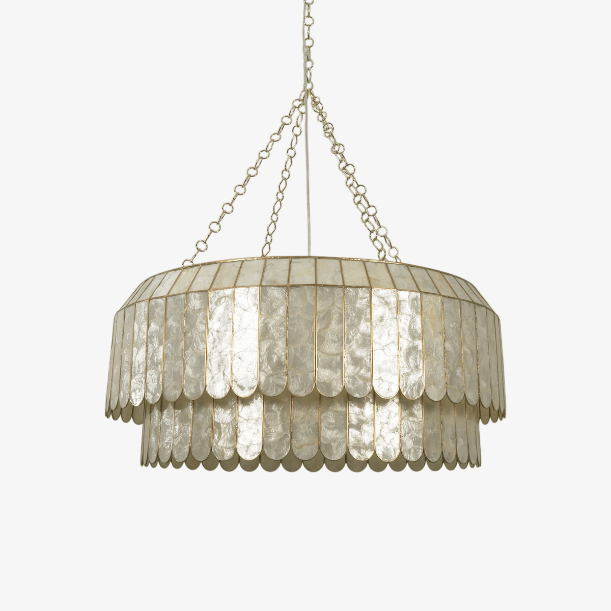 Capiz Aurelia Chandelier – Natural Shell Pendant Light for Dining & Living Spaces