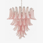 Rosabella Glass Chandelier in Gold Finish with Handcrafted Glass Petals