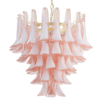 Rosabella Glass Chandelier in Gold Finish with Handcrafted Glass Petals