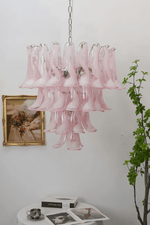 Rosabella Glass Chandelier in Gold Finish with Handcrafted Glass Petals
